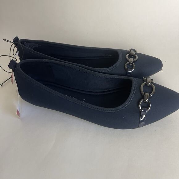 Anne Klein AK Iflex Akodenna Navy Flats Women’s Doll Shoes Size 10M Navy Blue - Picture 3 of 15